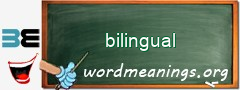 WordMeaning blackboard for bilingual